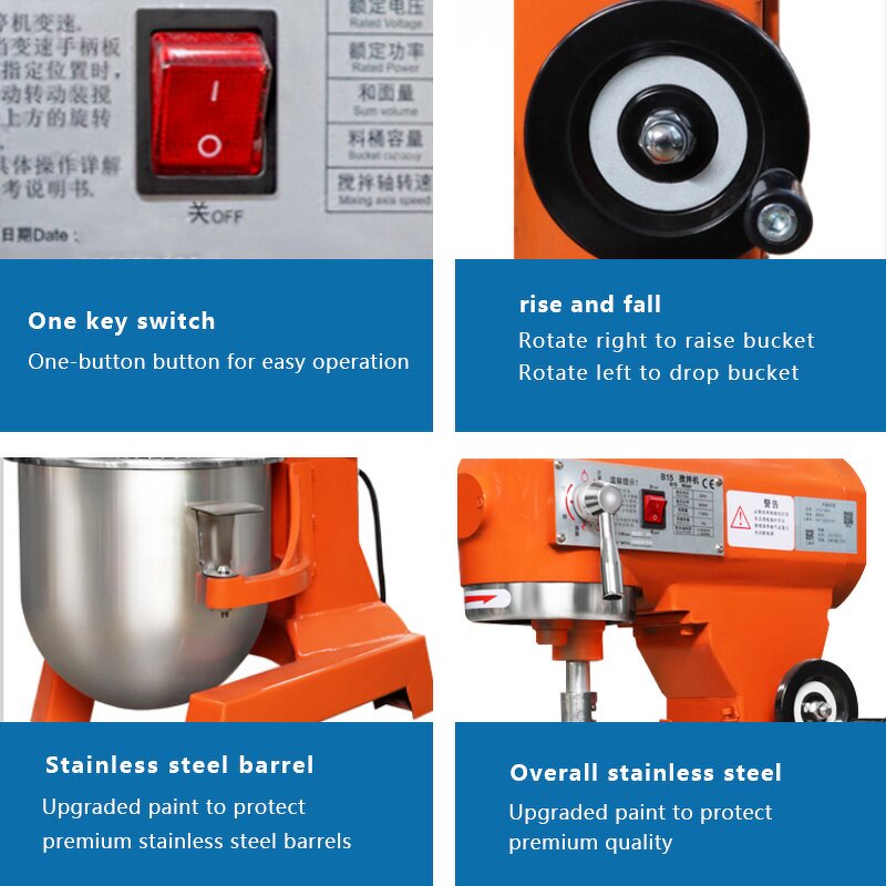 Planetary Cake Mixer Manufacturer - 30L Bakery Dough Blender Stand Mixer