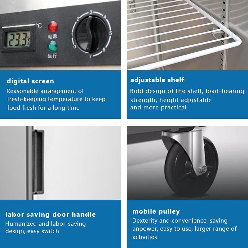 Commercial Freezer Manufacturer - Double Door Direct Cooling Compressor Freezer