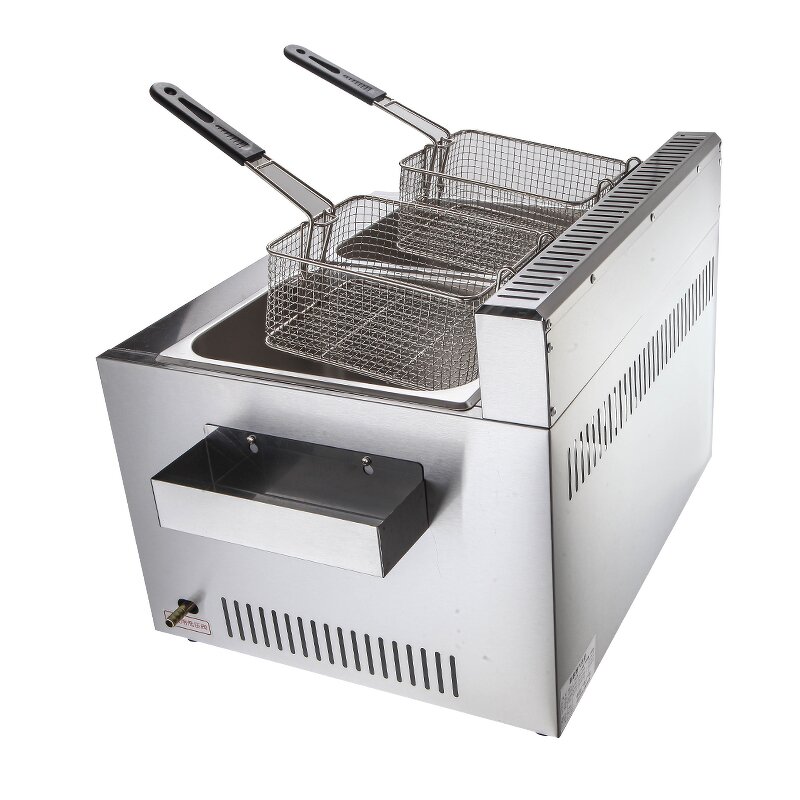 Gas Deep Fryer Factory - Double Tank Stainless Steel Catering Equipment