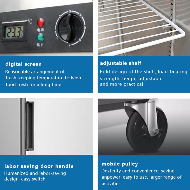 Commercial Refrigerator Manufacturer - 4 Door CFC Free Kitchen Cabinet Refrigerator