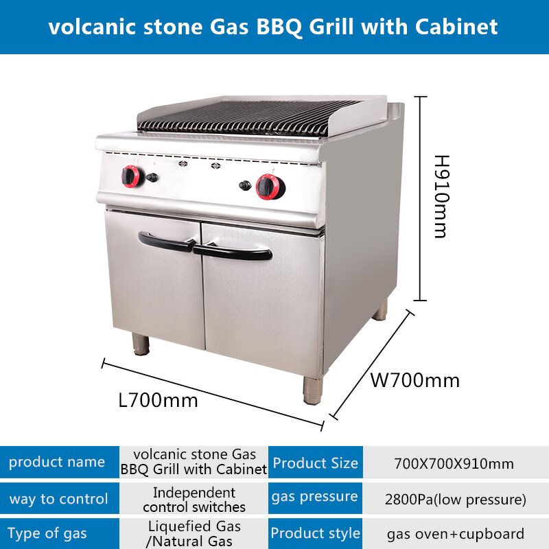 Commercial Gas BBQ Grill Manufacturer - Stainless Steel with Cabinets Outdoor