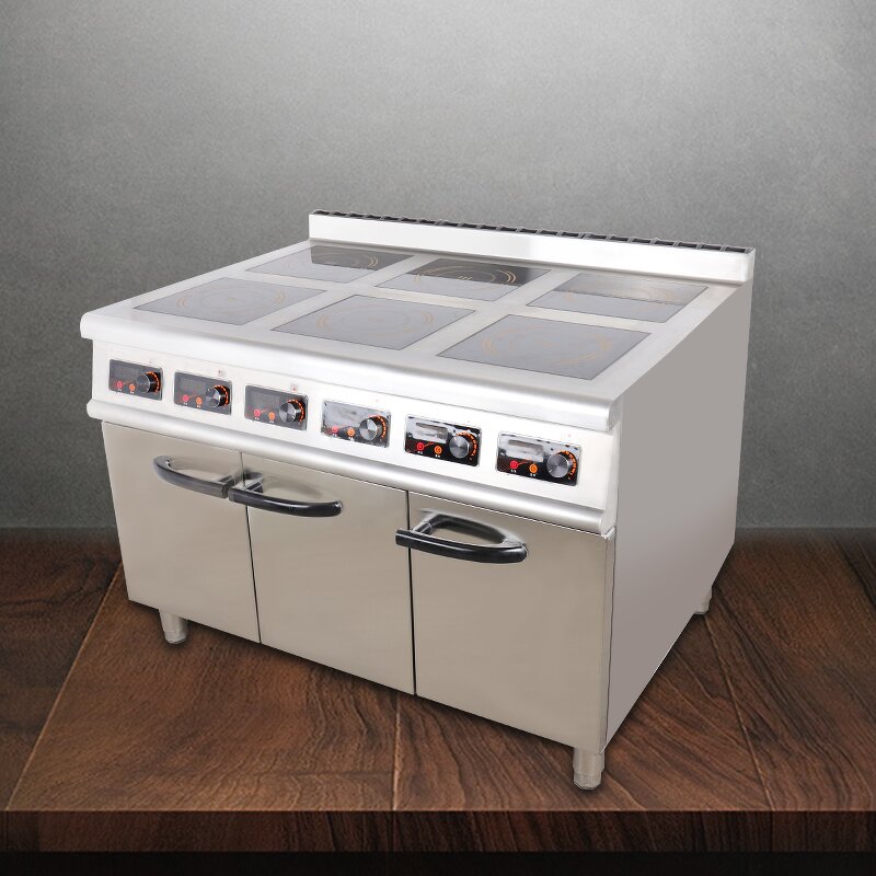 Induction Cooker Manufacturer - 6 Burner Commercial Electric Cooktop 220V