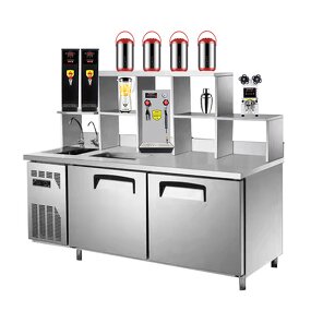 Water Bar Counter Manufacturer - 1.8M Kitchen Work Refrigerated Bar Counter