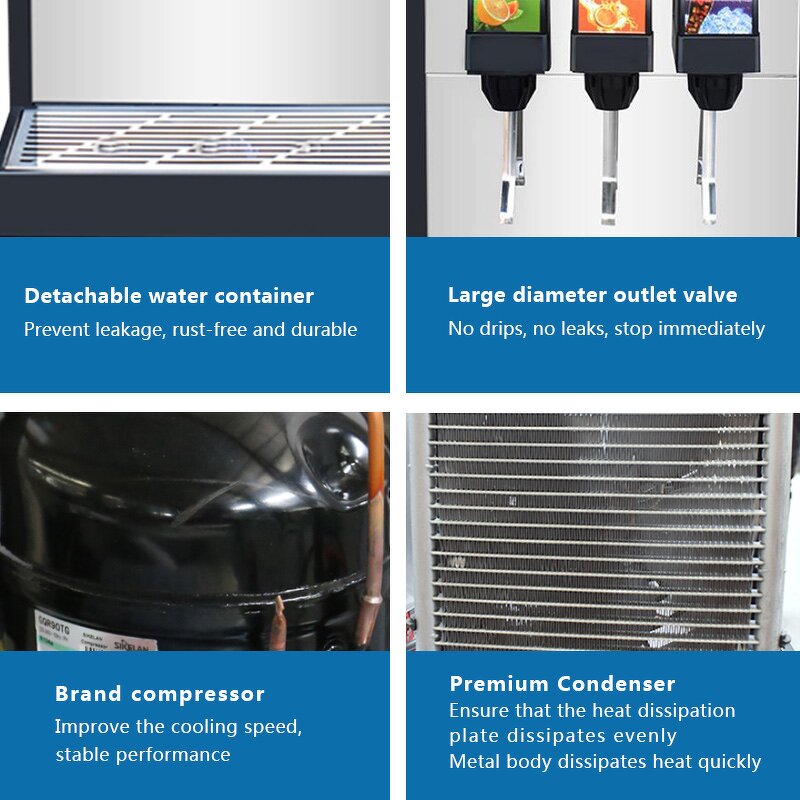 Beverage Machine Manufacturer - Three Head Soda Beverage Vending Machine