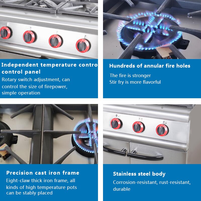 Commercial Gas Stove Factory - Energy Saving 304 Stainless Steel Cooking Machine