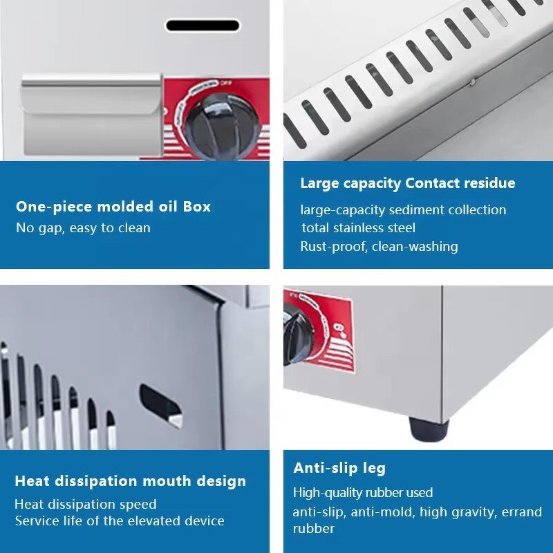 Gas Griddle Factory - 2 Head Smokeless Indoor Portable BBQ Compact