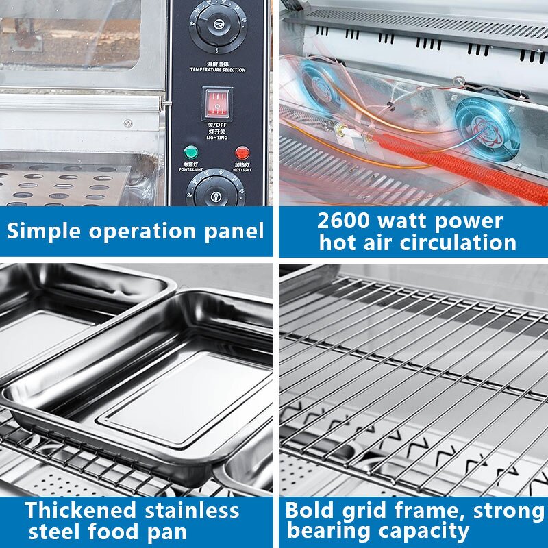 Food Warmer Factory - Counter Top Electric Fast Food Display Cabinet