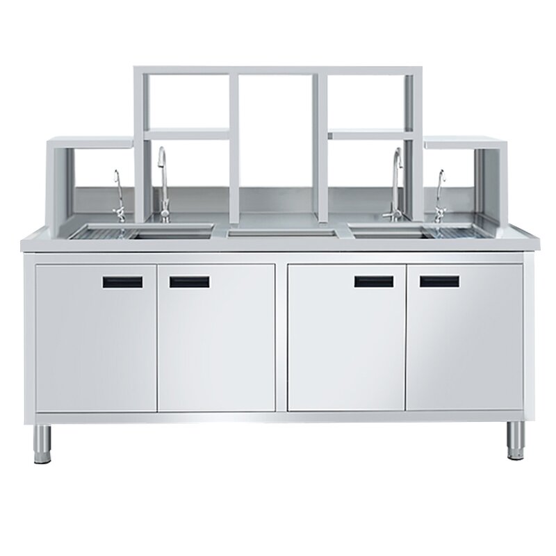 Bubble Tea Counter Manufacturer - Stainless Steel Work Table with Ice Maker