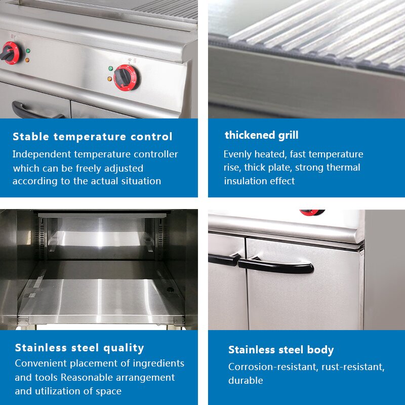 Gas Griddle Factory - Multi-Function with Deep Fryers OEM