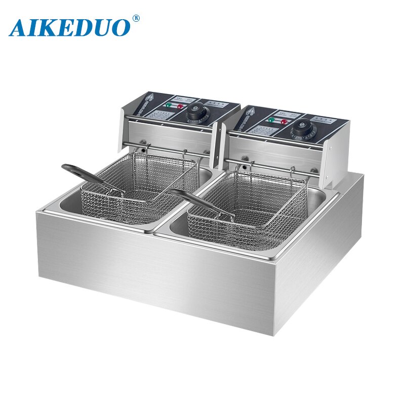 Commercial Deep Fryer Manufacturer - Double Basket 8L+8L Electric Fryer