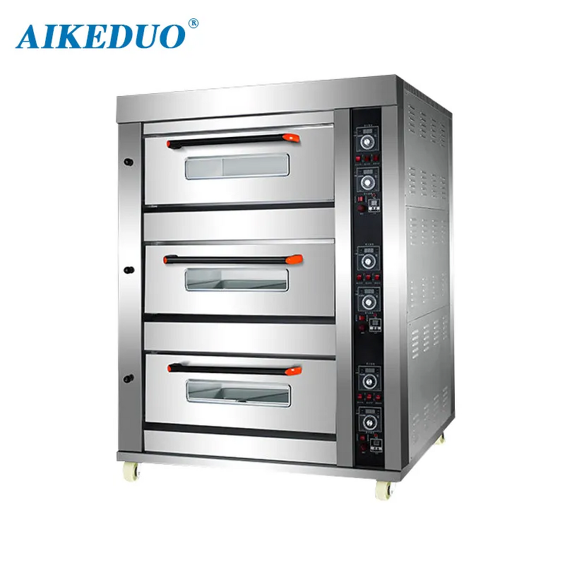 Commercial Baking Oven Factory - 3 Ply Deck 6 Tray Simple Oven Equipment