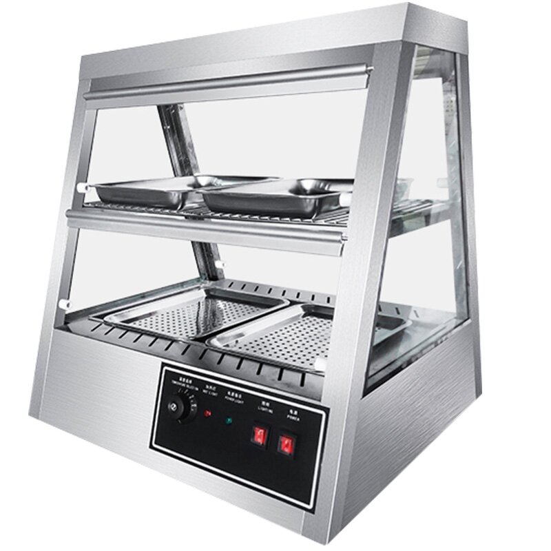 Food Warmer Manufacturer - Curved Glass Counter Top Display Showcase