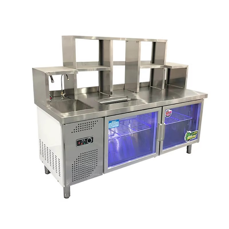 Bubble Tea Counter Factory - Customized Stainless Steel Refrigeration Counter
