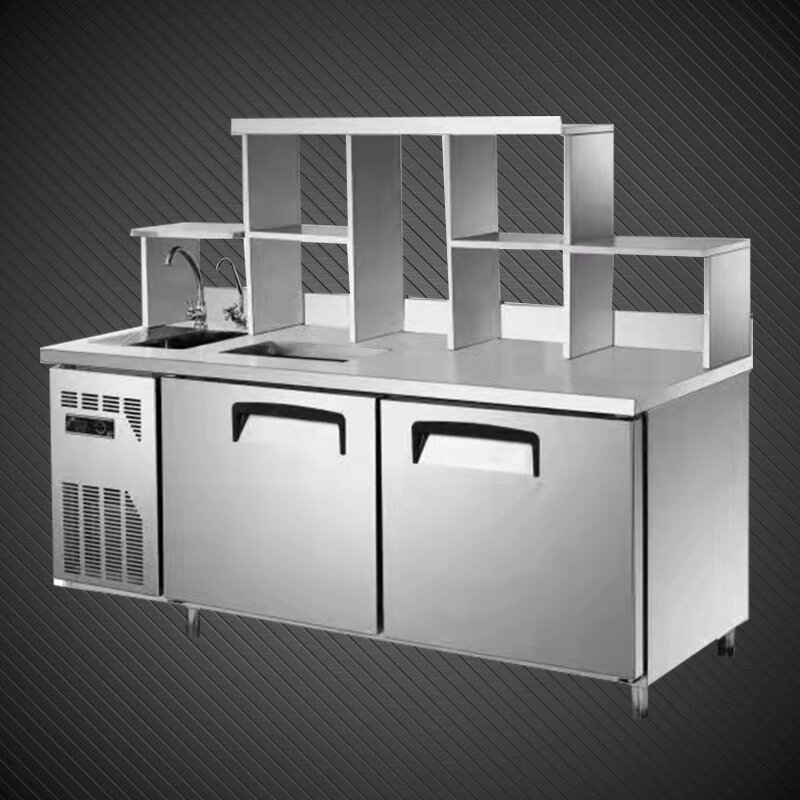 Water Bar Counter Manufacturer - 1.8M Kitchen Work Refrigerated Bar Counter