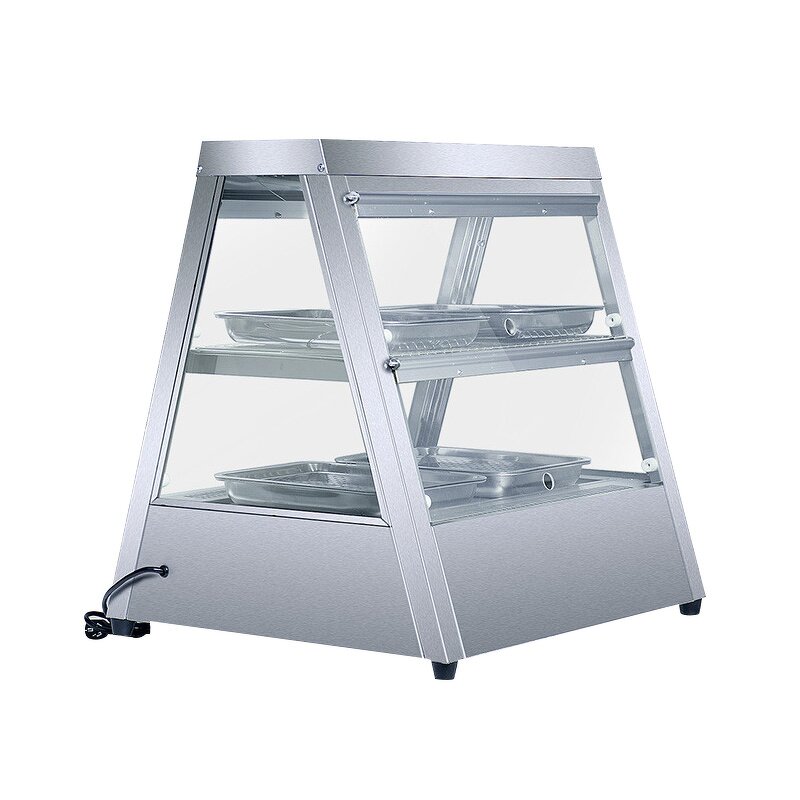 Food Warmer Manufacturer - Curved Glass Counter Top Display Showcase
