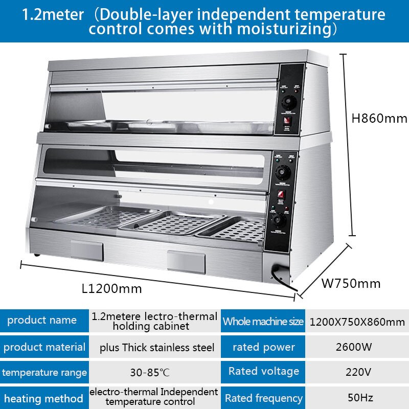 Food Warmer Factory - Counter Top Electric Fast Food Display Cabinet