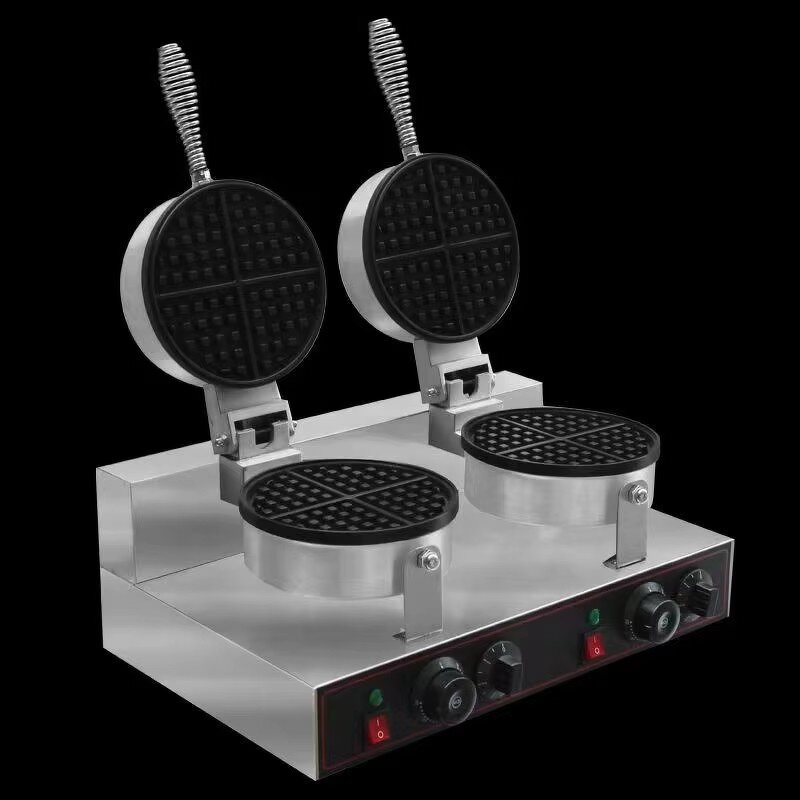 Waffle Maker Factory - Double Head Commercial Waffle Heating Machine
