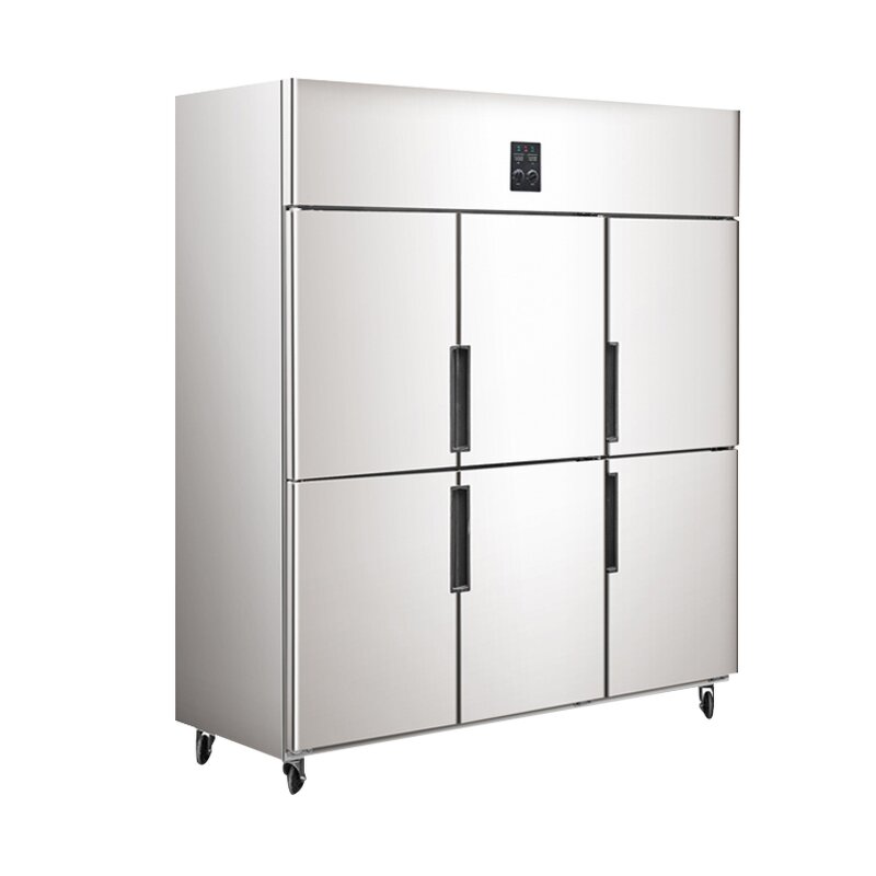 Commercial Freezer Manufacturer - Stainless Steel 6 Door Upright Kitchen Freezer