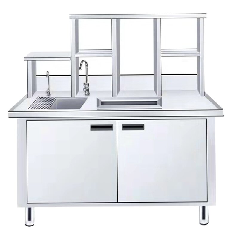 Kitchen Workbench Manufacturer - 1.2M Stainless Steel with Pool Conventional
