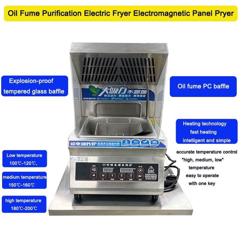 Electric Deep Fryer Manufacturer - Oil Fume Purification Single/Double Tank Fryer