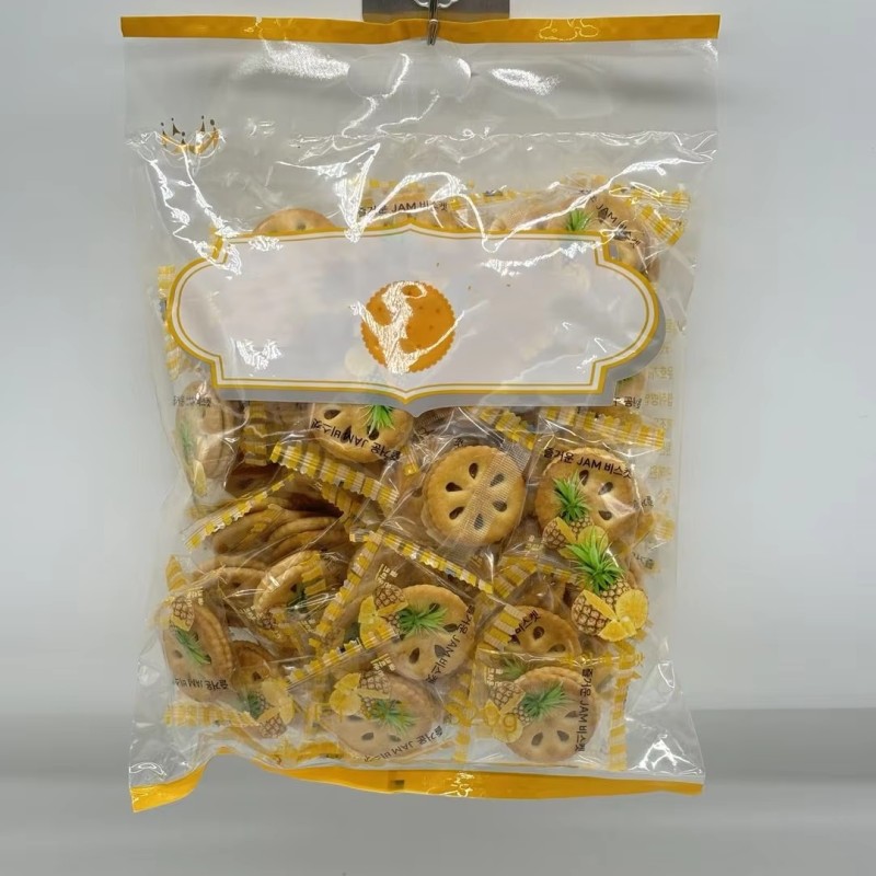 Orange Marmalade Sandwich Crisp Customizable Flavors Crispy Texture Sweet Taste Sugar Wafer Packaged in Box Bulk for Cookies