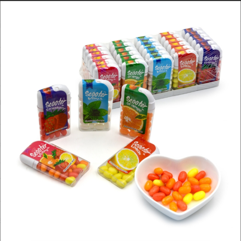 Fruity Burger Gummy Candy in Box Packaging Lollypop Strawberry, apple and Orange Flavors Fun Gelatin Fudge