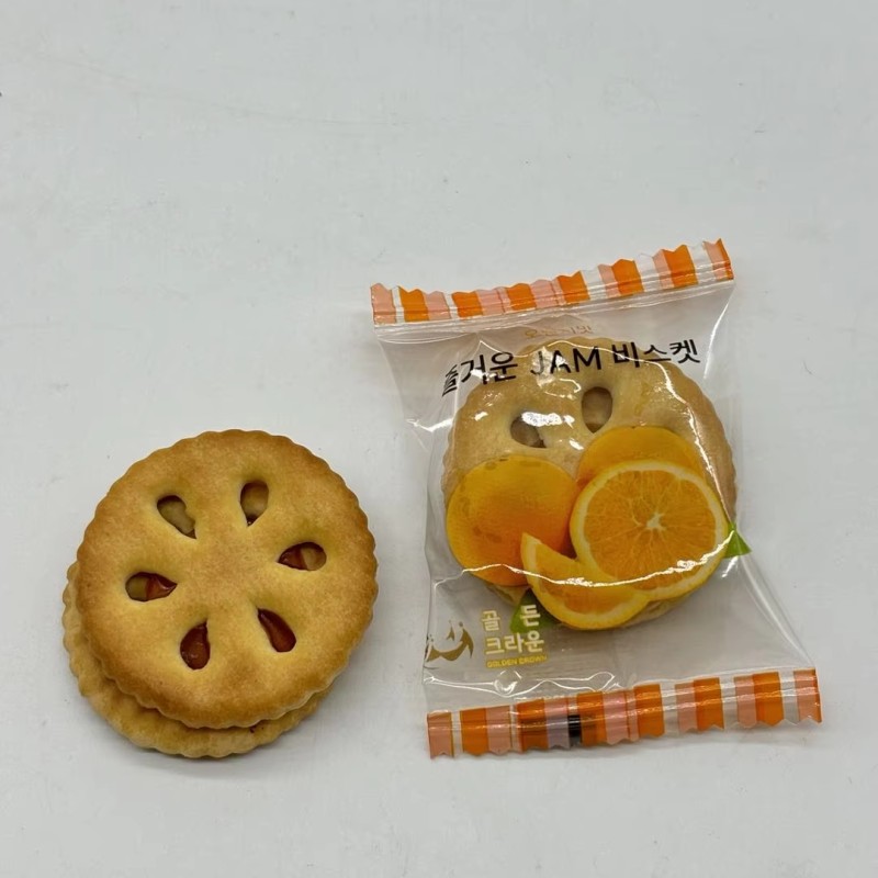Orange Jam Sandwich Cookies Individually Packaged Children's Snack a Healthy Breakfast Choice