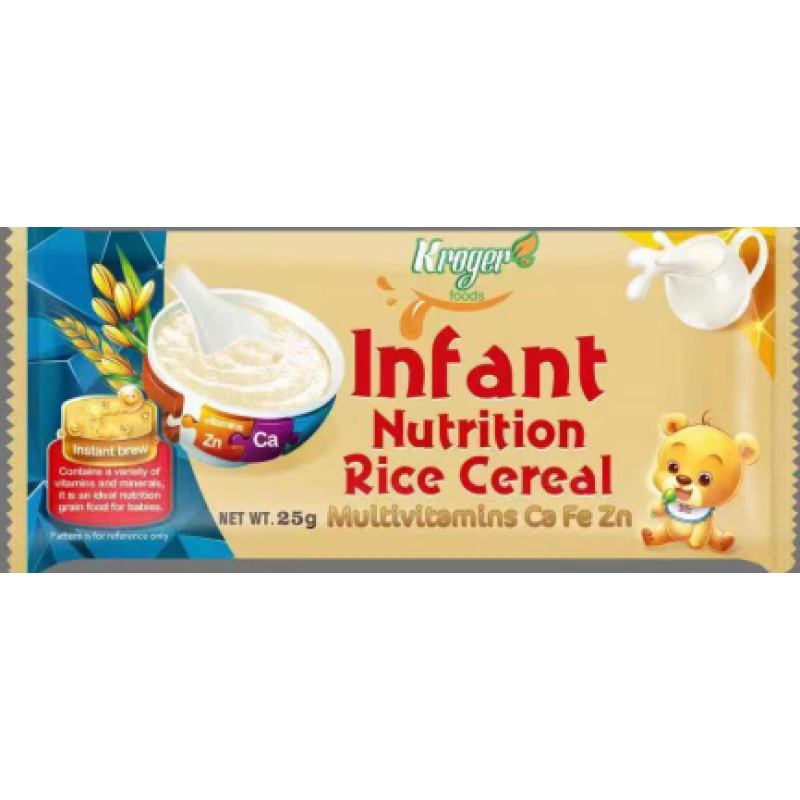Nutritious Breakfast Cereal Rice Instant Milk Powder Healthy Food & Beverage for Baby's Daily Nutrition Bag Packaging