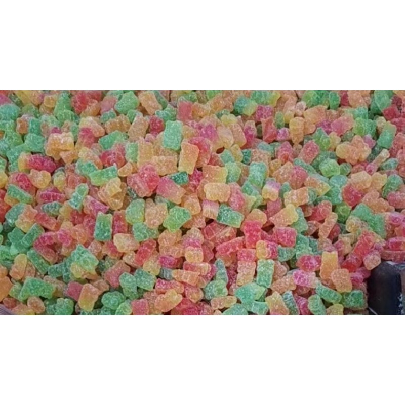 1kg Gelatin Fruit-flavored Colored Gummies Various Sweet Flavors in Bulk Box Certified Halal Cartoon Pattern Chewing Gum