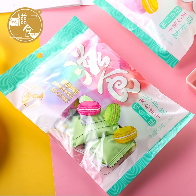 Fruit Ice Cream Flavor Macaron Cookies Crispy Texture Cream Flavor Various Exotic Sweet Delicious Snacks Wholesale