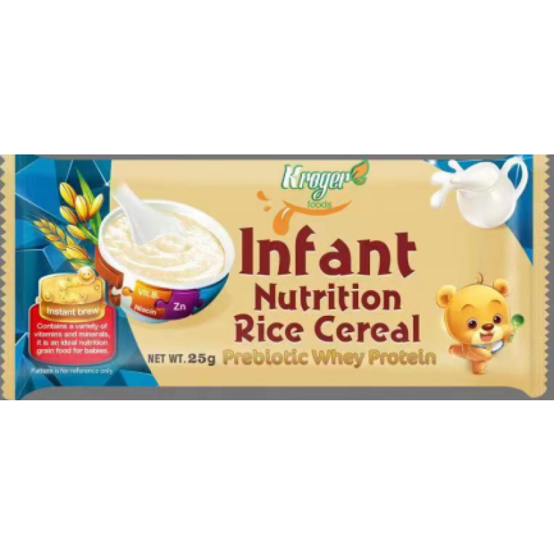 Nutritious Breakfast Cereal Rice Instant Milk Powder Healthy Food & Beverage for Baby's Daily Nutrition Bag Packaging