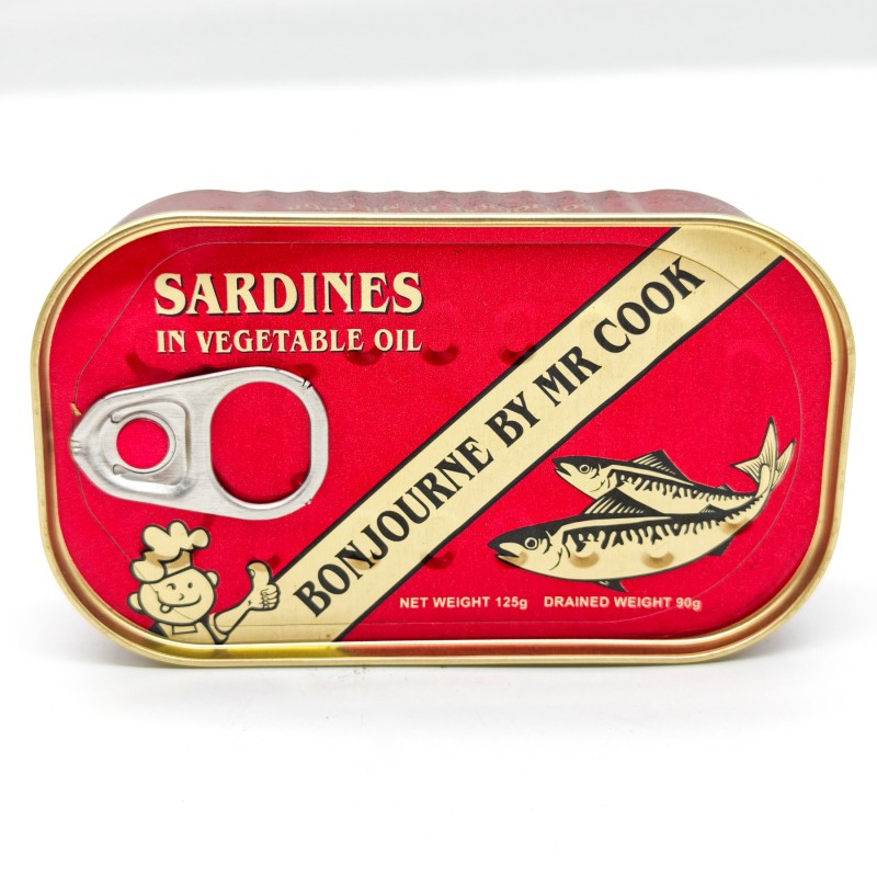 125g Sardines Canned Fish Canned Sardines Vegetable Oil Fresh Sardine Factory Price China Suppliers