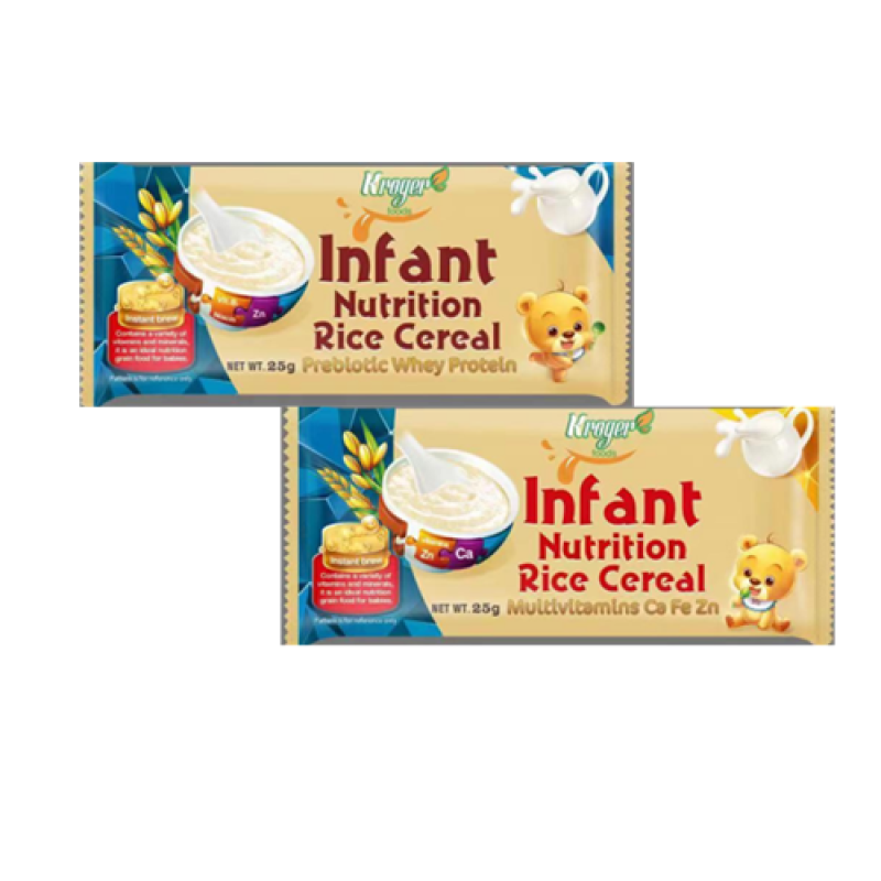 Nutritious Breakfast Cereal Rice Instant Milk Powder Healthy Food & Beverage for Baby's Daily Nutrition Bag Packaging