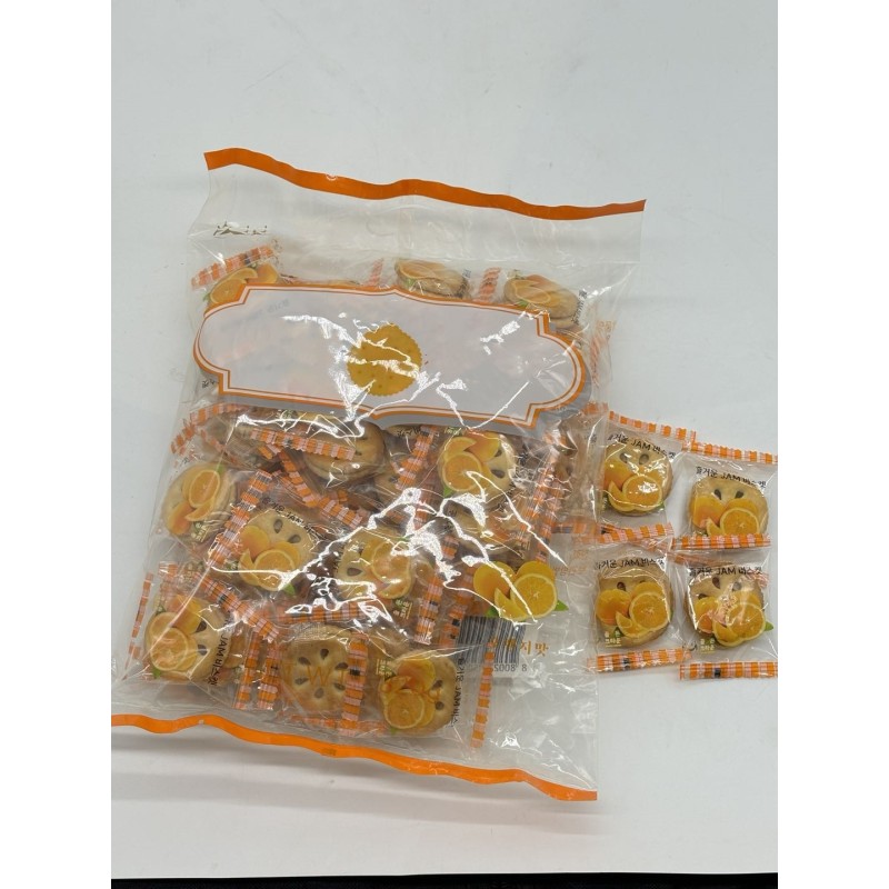 Orange Jam Sandwich Cookies Individually Packaged Children's Snack a Healthy Breakfast Choice