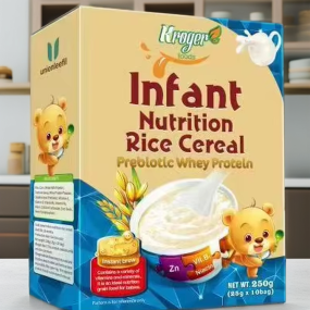 25g Baby's Nutritious Breakfast Cereal Rice Instant Milk Powder Healthy Food in Bag Packaging