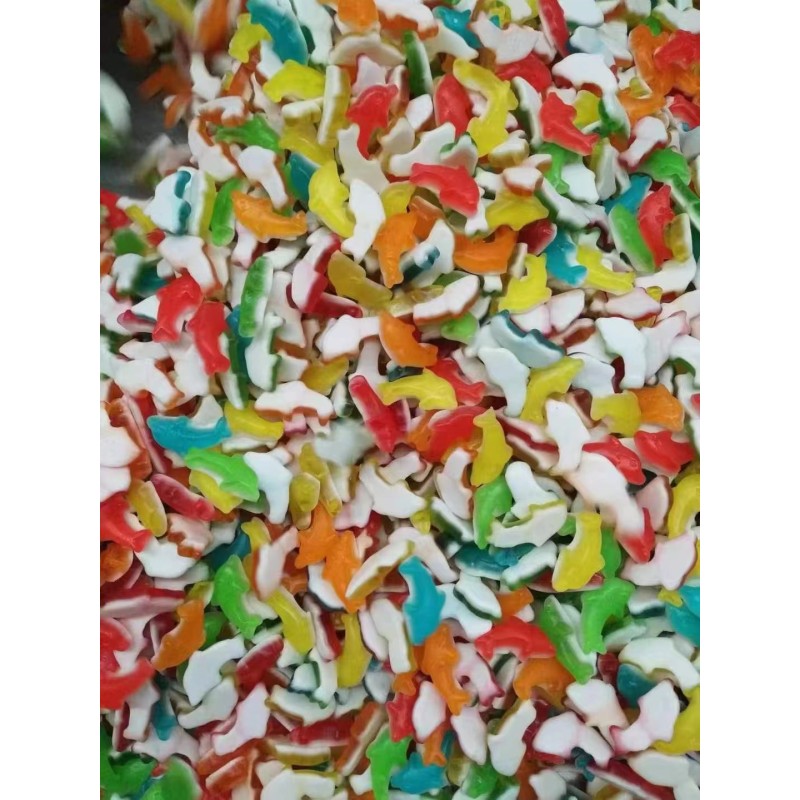 Certified Halal Fruit-Flavored Sour Sweet Gummy Juice Fudge Colored Soft Texture Variety Pattern Sugar-Filled Fruit-Bag Bulk