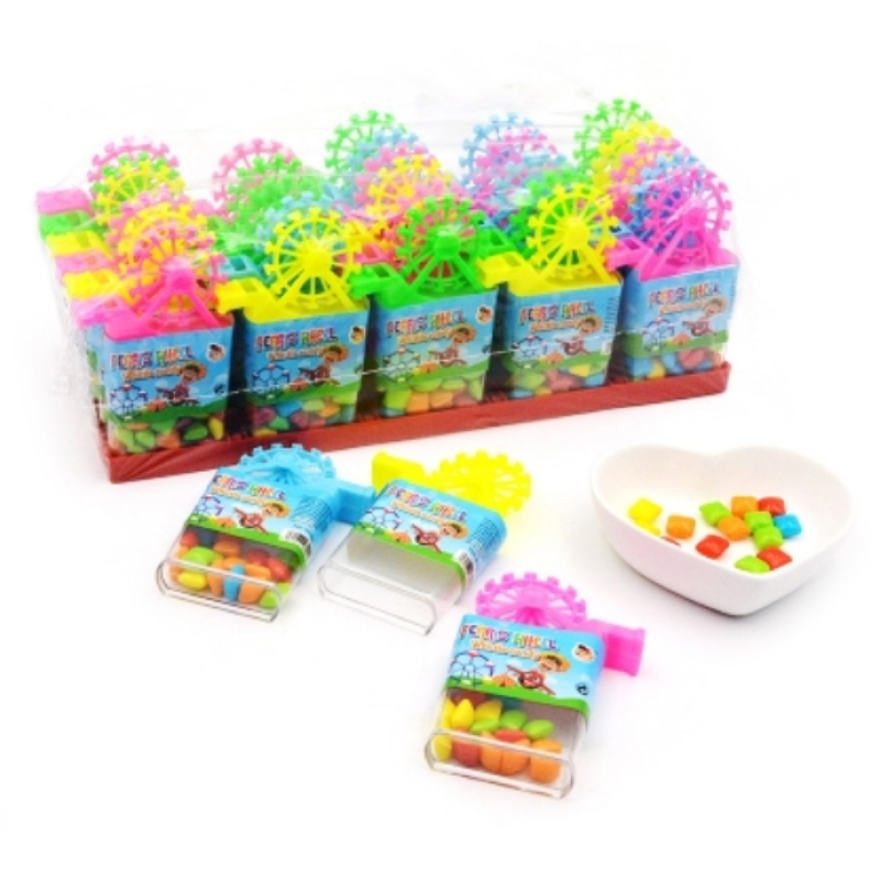 Fruity Burger Gummy Candy in Box Packaging Lollypop Strawberry, apple and Orange Flavors Fun Gelatin Fudge