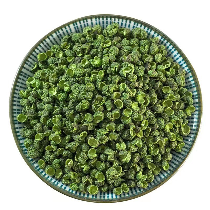 Huaran Yulin Guangxi China Spice Wholesale  Full Opening Green Prickleyash Dry Green Pepper Corn Whole for Cooking