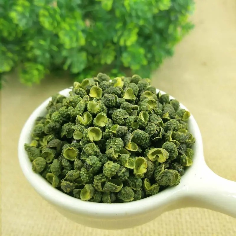 Huaran Yulin Guangxi China Spice Wholesale  Full Opening Green Prickleyash Dry Green Pepper Corn Whole for Cooking