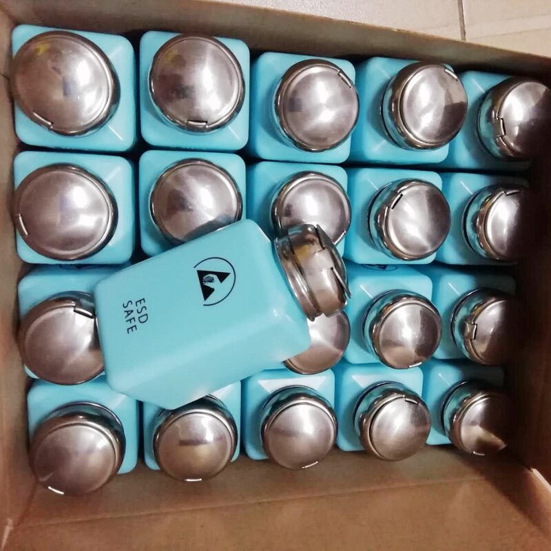 ESD Solvent Bottle Supplier - 250ml Blue Plastic 8oz Dispensing Safe