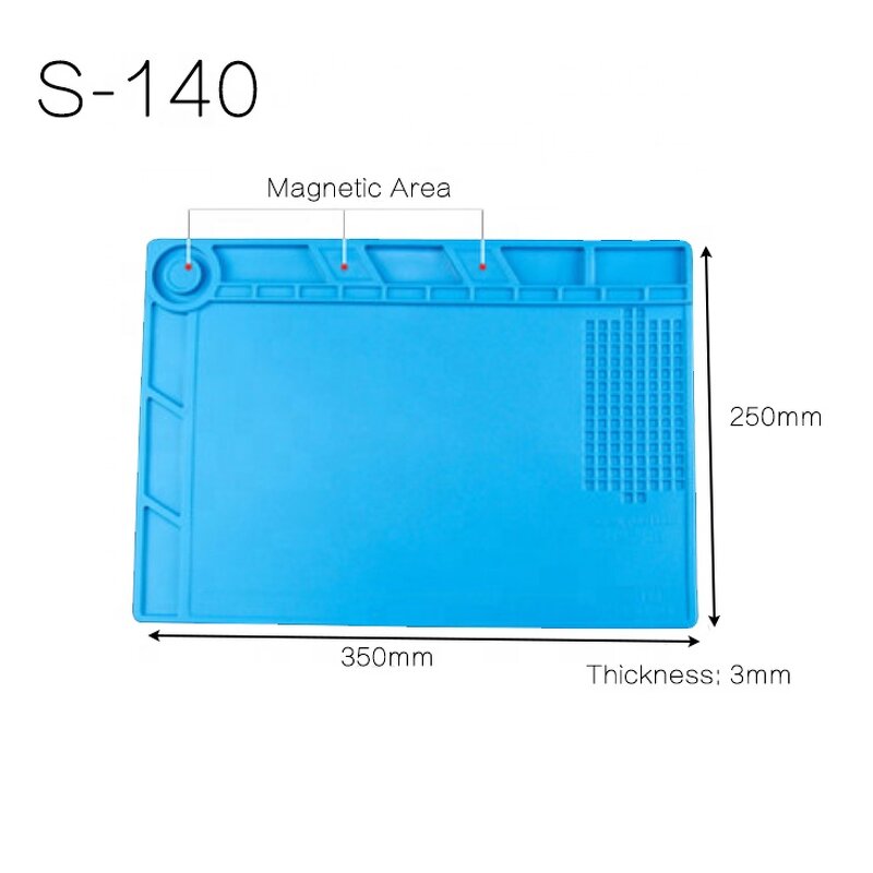 Silicone Soldering Pad Supplier - 45x30cm Magnetic Heat Insulation Mat