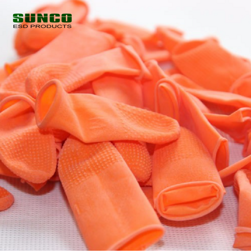 Anti-Slip Finger Cots Manufacturer - Orange Industrial Latex Antistatic