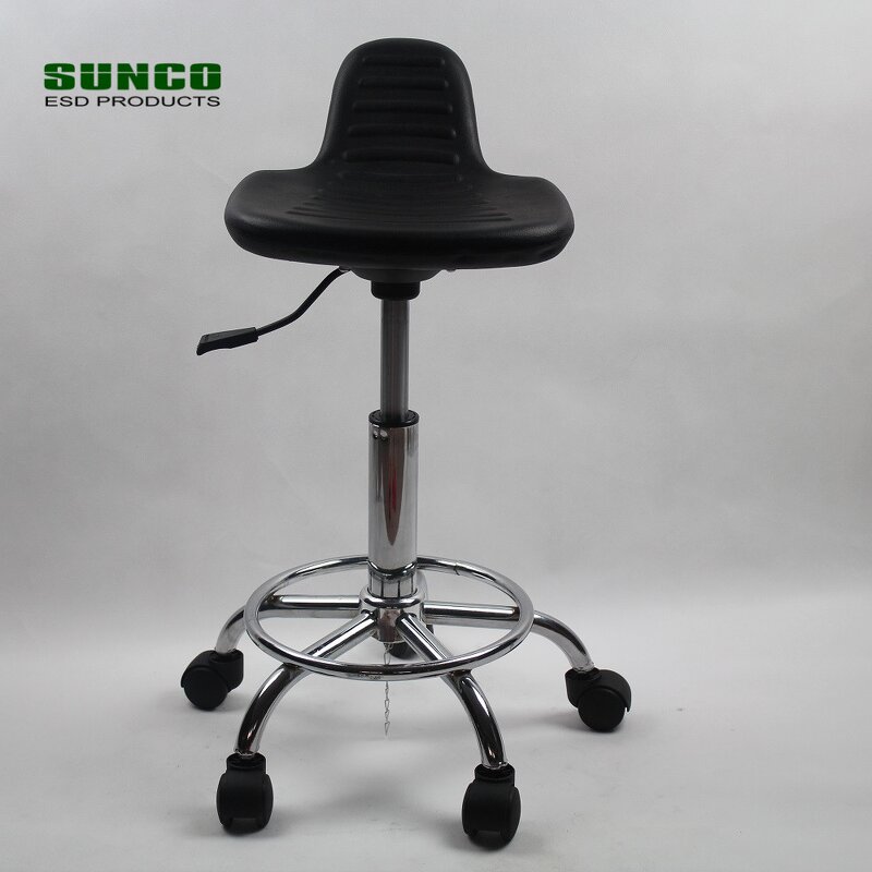 ESD Lab Stool Manufacturer - Stainless Steel Height Adjustable Anti-Static