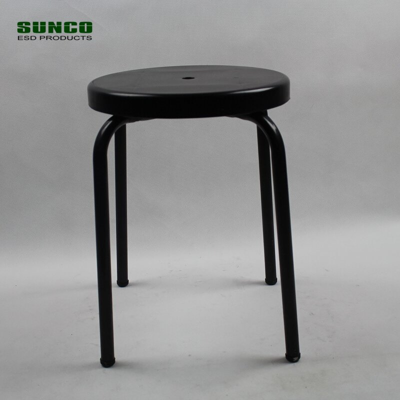 Plastic ESD Stool Manufacturer - Black Round Anti-static Chairs Wholesale