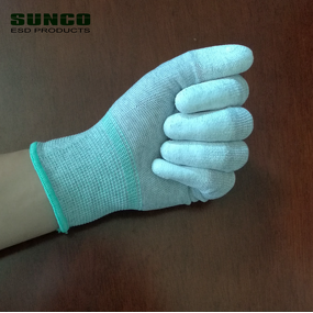 ESD Gloves Factory - PU Finger Coated Antistatic Nylon Resistant