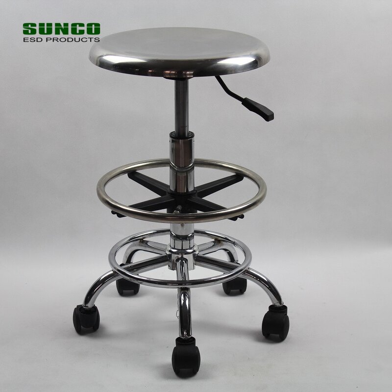 Stainless Steel ESD Stool Factory - Adjustable Swivel Chairs Wholesale