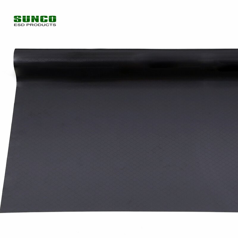 Black Antistatic PVC Curtain Manufacturer - with Honeycomb Carbon Grid