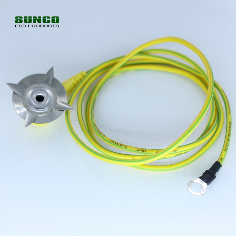 Earth Grounding Wire Supplier - Green Yellow for ESD Anti Static Mats