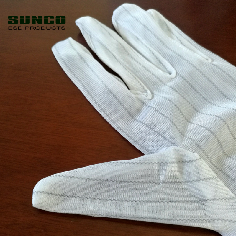 ESD Gloves Supplier - 230mm L XL 100% Polyester for Cleanroom
