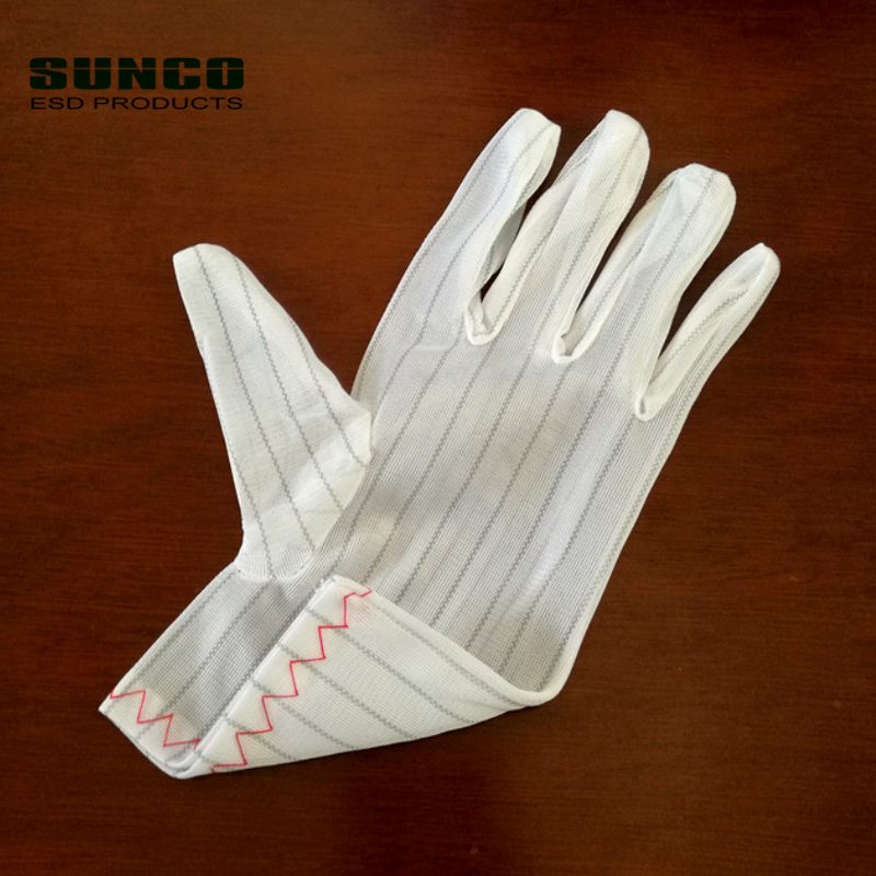 ESD Gloves Supplier - 230mm L XL 100% Polyester for Cleanroom